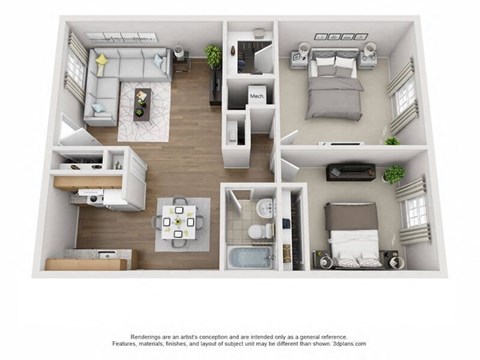 a 2 bedroom floor plan is available at the crossings at white marsh apartments in white marsh,